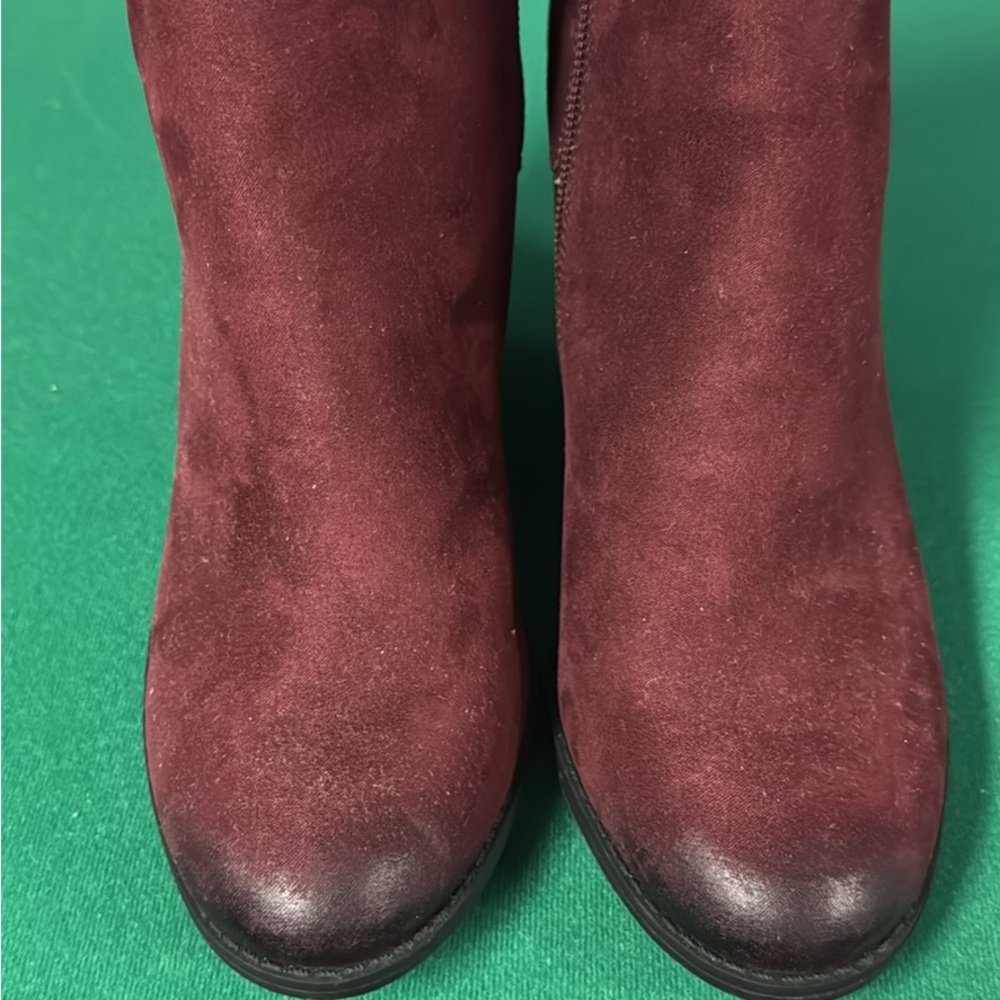 Madeline Burgundy Ankle Booties